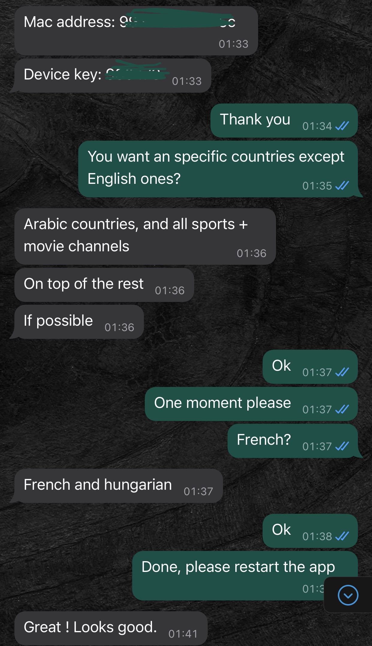 Customer testimonials for HazelnuTV - Best IPTV USA and Canada service with WhatsApp reviews