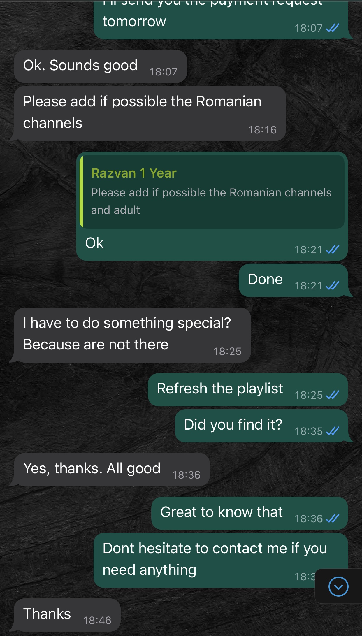 Customer testimonials for HazelnuTV - Best IPTV USA and Canada service with WhatsApp reviews