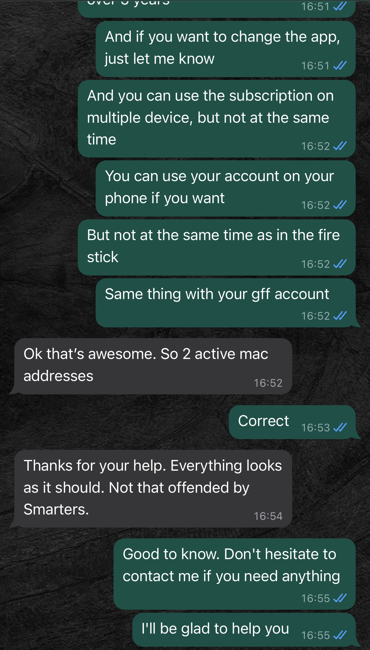 Customer testimonials for HazelnuTV - Best IPTV USA and Canada service with WhatsApp reviews